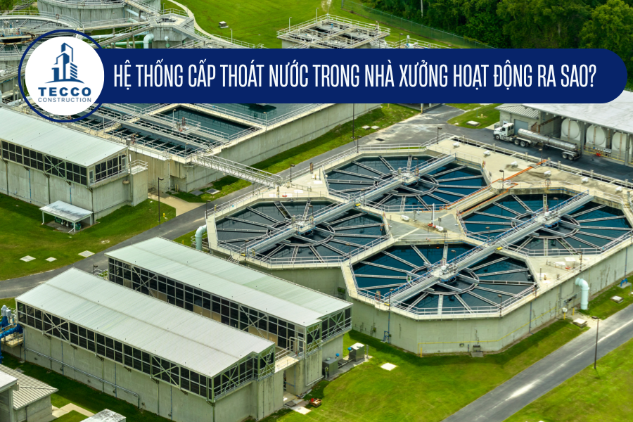 hệ thống cáp thoát nước trong nhà xưởng